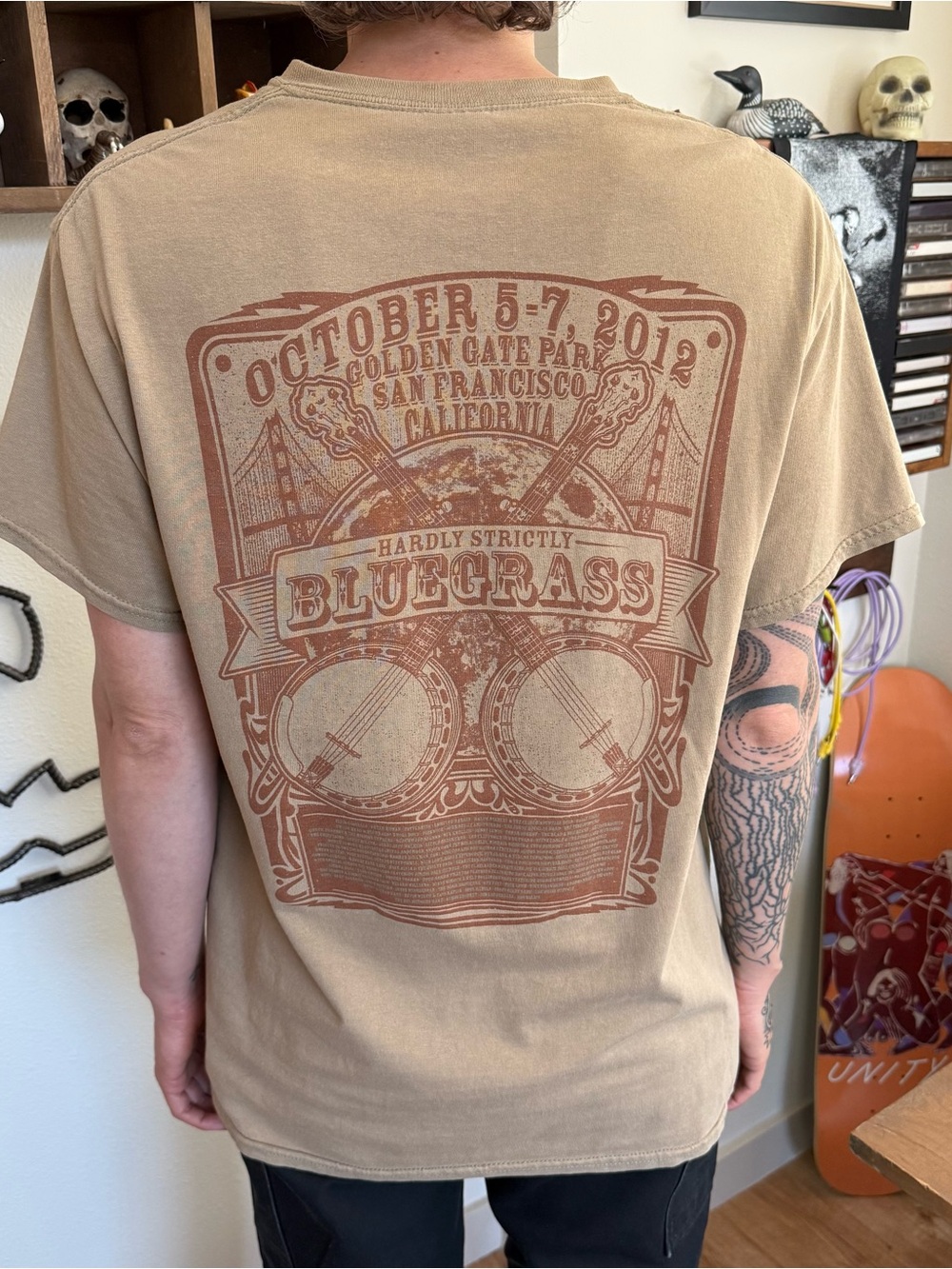Hardly Strictly Bluegrass 2012 Music Festival S/S Graphic Tee ~ Size Medium - Picture 4 of 11